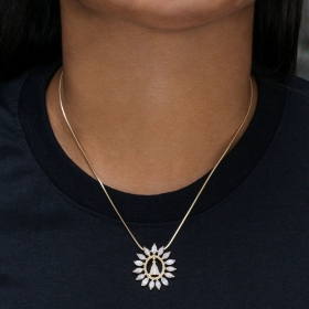 CORDÃO FOLHEADO MEDALHA N. SRA. APARECIDA