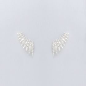 BRINCO PRATA EAR CUFF TRABALHADO COM ZIRCONIA TREND