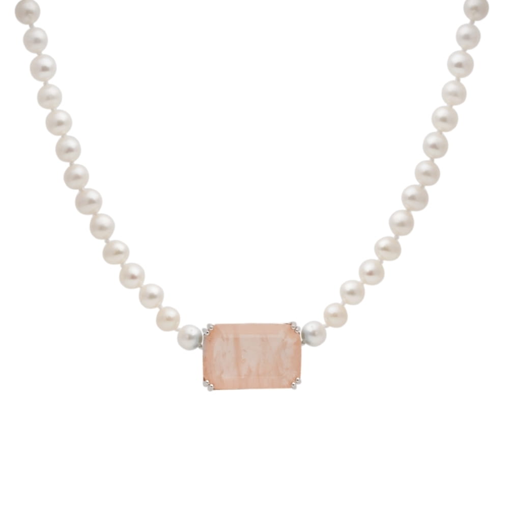 CHOKER RÓDIO TODA EM PÉROLA COM PEDRA - ELEGANCE