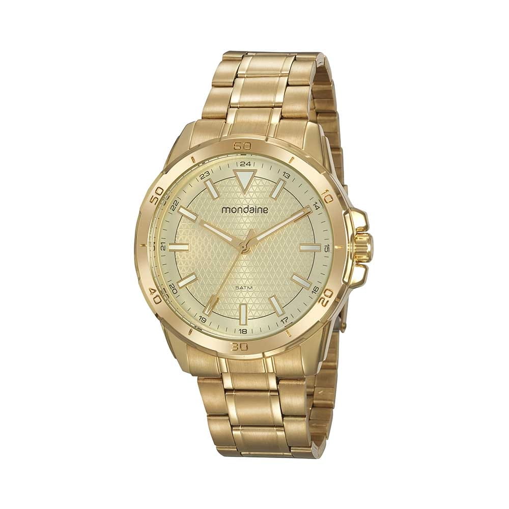 Relógio mondaine masculino dourado