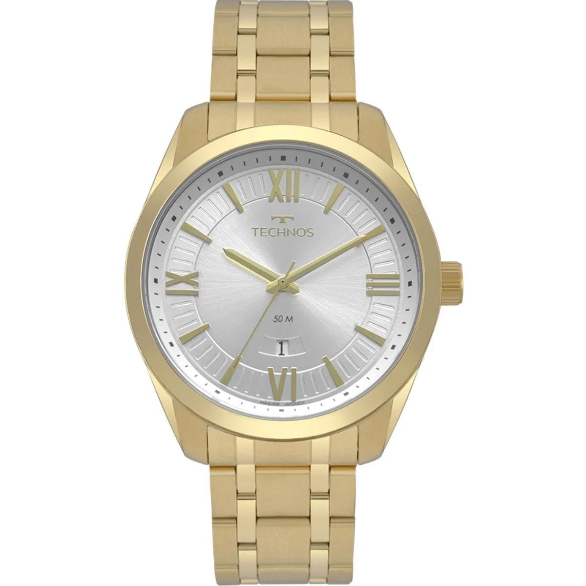 Relógio technos masculino dourado