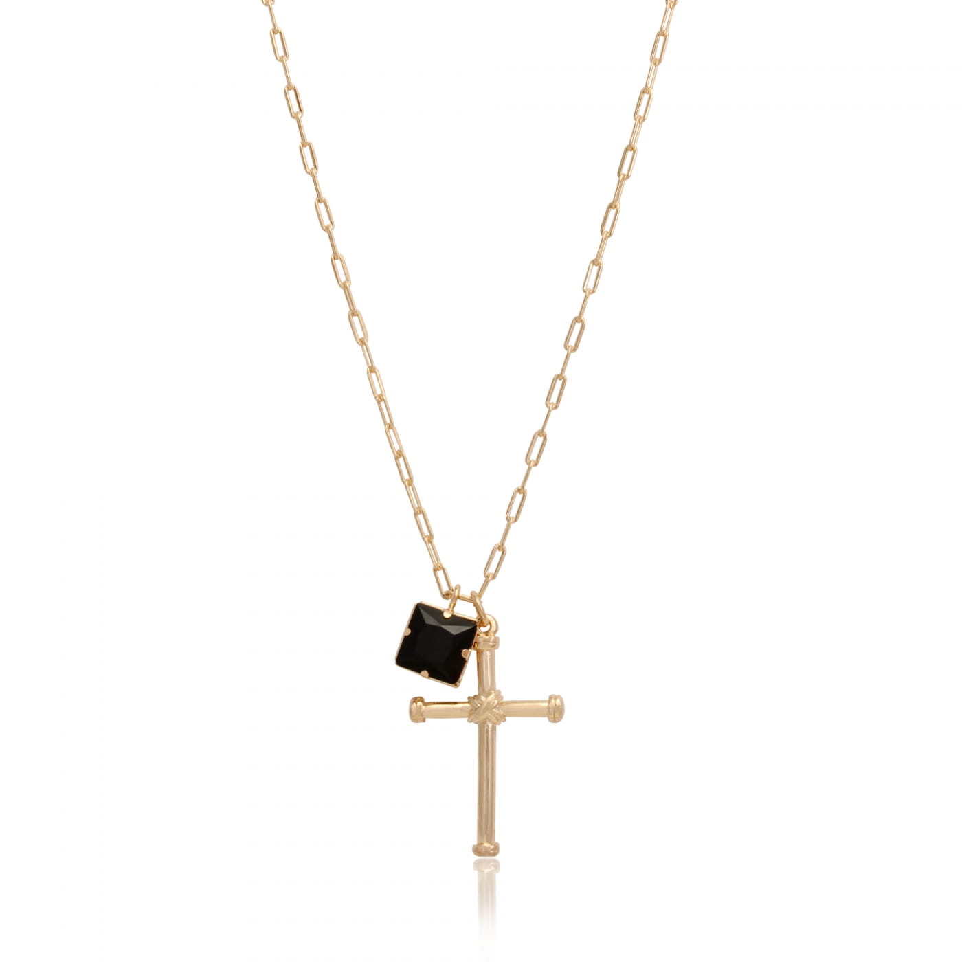 CORDÃO CARTIER COM CRUZ E PEDRA