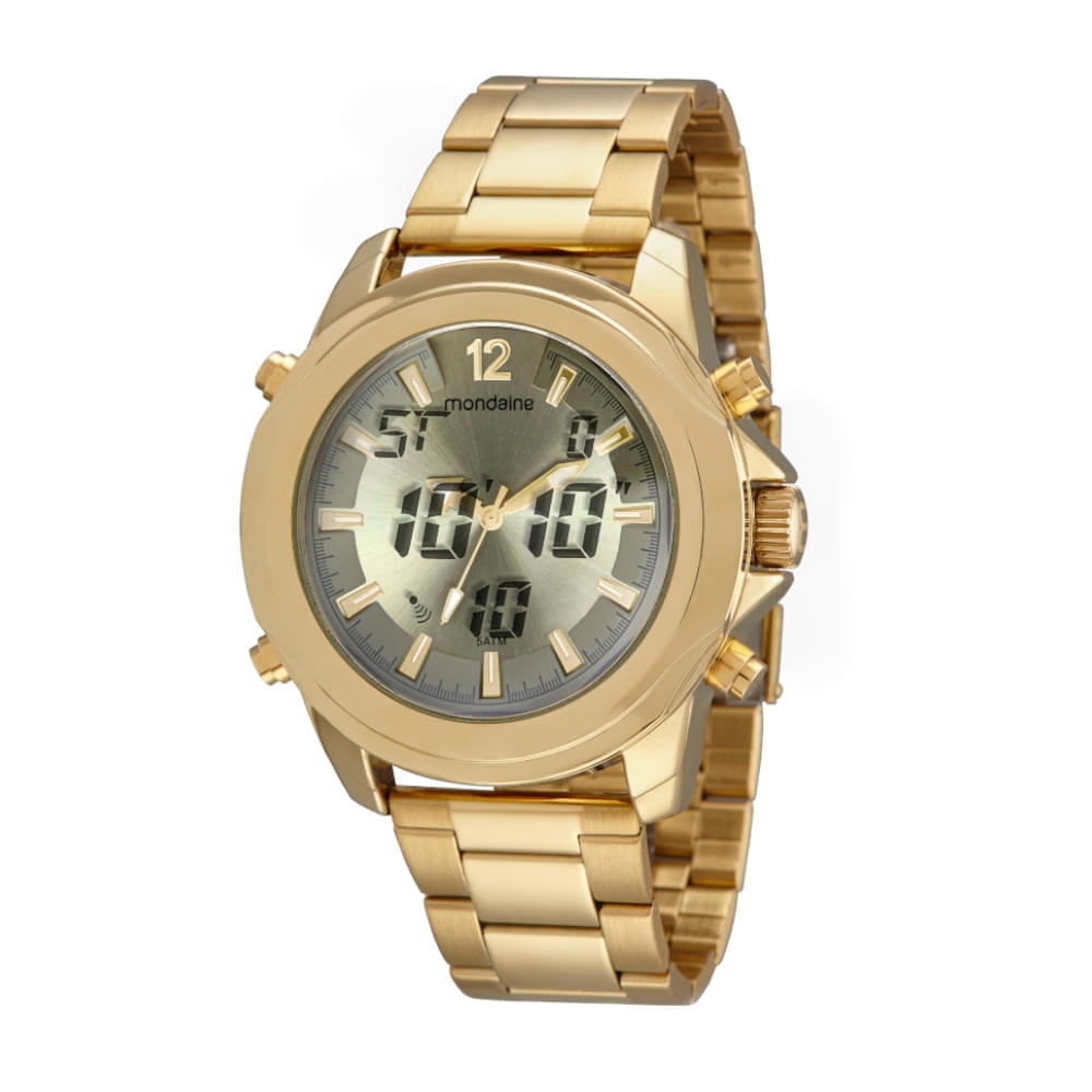 RELÓGIO MASCULINO MONDAINE DOURADO