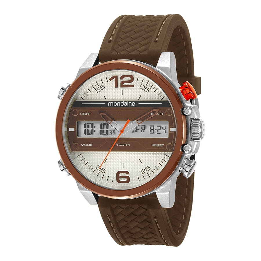 relogio digital mondaine prata