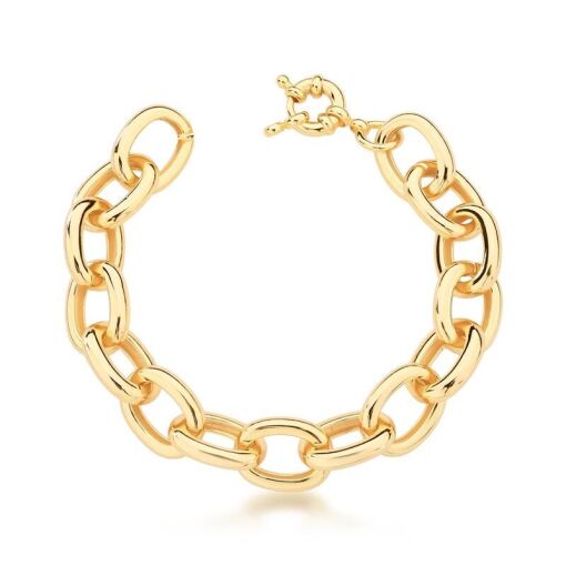 PULSEIRA DE ELOS BANHADO A OURO