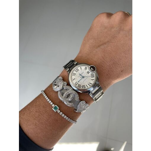 CHARM INSPIRAÇÃO ALTA JOALHERIA CRAVEJADO COM ZIRCÔNIAS BAGUETES