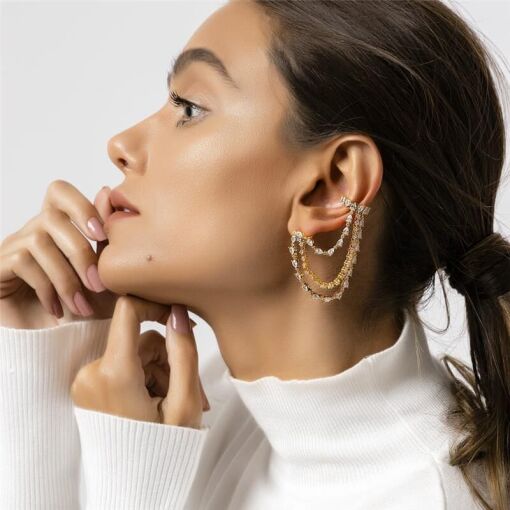 BRINCO EAR LINE COM CRISTAIS