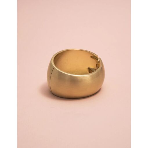 BRACELETE LISO ORGÂNICO BANHADO A OURO FOSCO