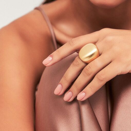 ANEL BANHADO A OURO FOSCO