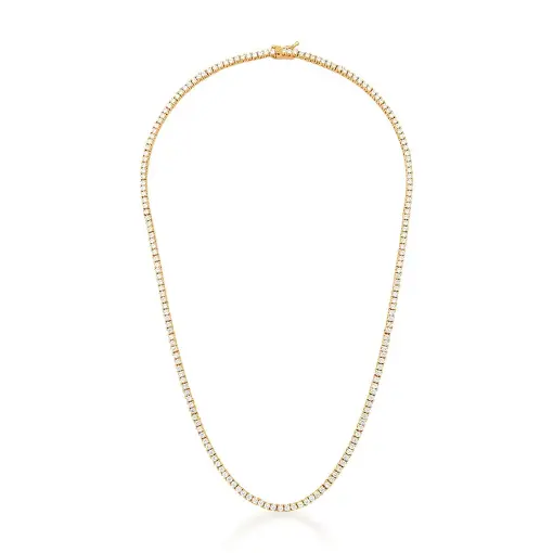 COLAR RIVIERA COM ZIRCÔNIAS BANHADO A OURO