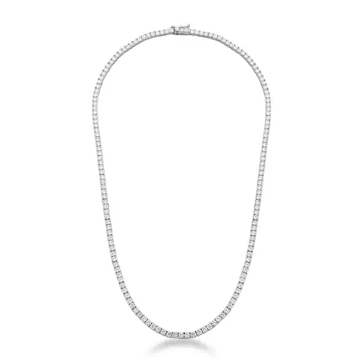 COLAR RIVIERA COM ZIRCÔNIAS BANHADO A RÓDIO- 50CM