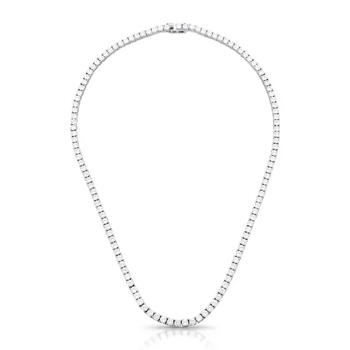 COLAR RIVIERA COM ZIRCÔNIAS EM PRATA 925 RODINADA