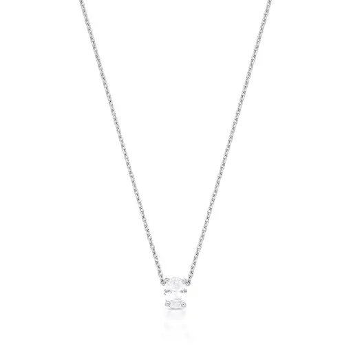 CORRENTE COM CRISTAL OVAL BANHADA A RÓDIO