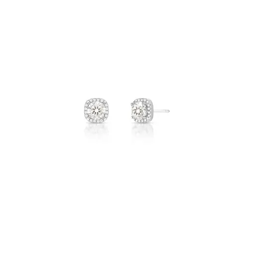 BRINCO 1.0CT MOISSANITE E ZIRCÔNIAS EM PRATA 925