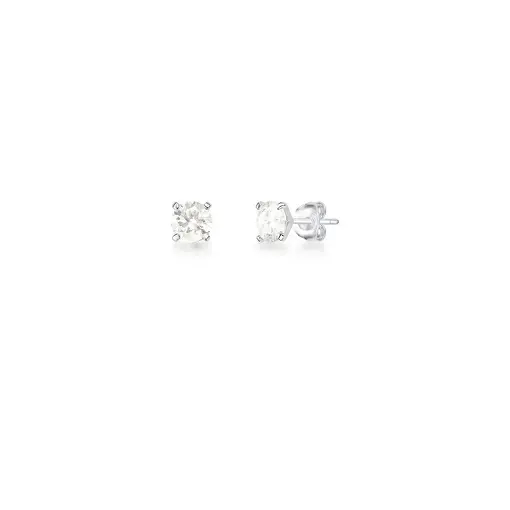 BRINCO MOISSANITE 6,5MM 1CT PRATA