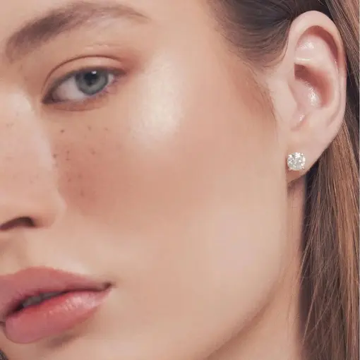 BRINCO MOISSANITE 6,5MM 1CT PRATA