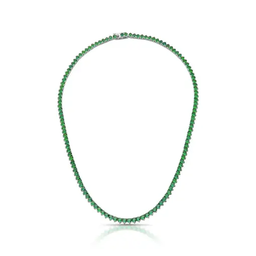 COLAR RIVIERA COM CRISTAIS VERDE