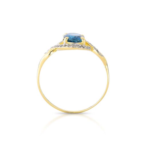 Anel de Turmalina em Ouro 18k