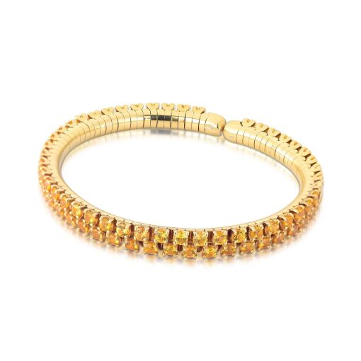 Bracelete com Safiras Amarelas em Ouro 18k