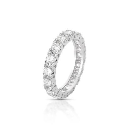 Anel Eternidade em Ouro Branco 18k