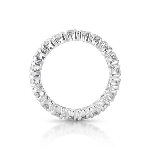 Anel Eternidade em Ouro Branco 18k