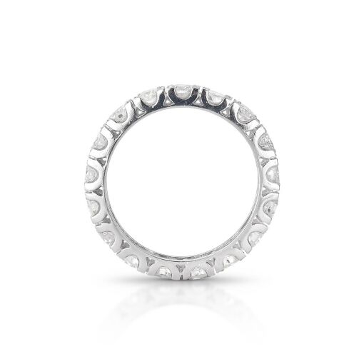 Anel Eternidade em Ouro Branco 18k