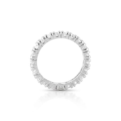 Anel Eternidade em Ouro Branco 18k