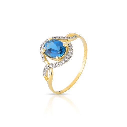 Anel de Turmalina em Ouro 18k