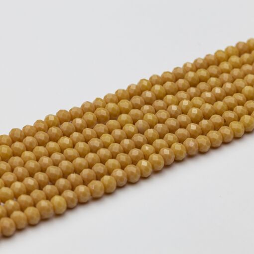 FIO DE CRISTAL MOSTARDA CLARO 4MM PARA MONTAGEM
