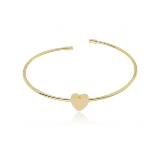 BRACELETE DELICADO DE CORAÇÃO LISO