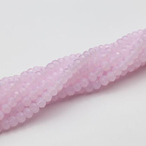 FIO DE CRISTAL ROSA CLARO LEITOSO 4MM PARA MONTAGEM