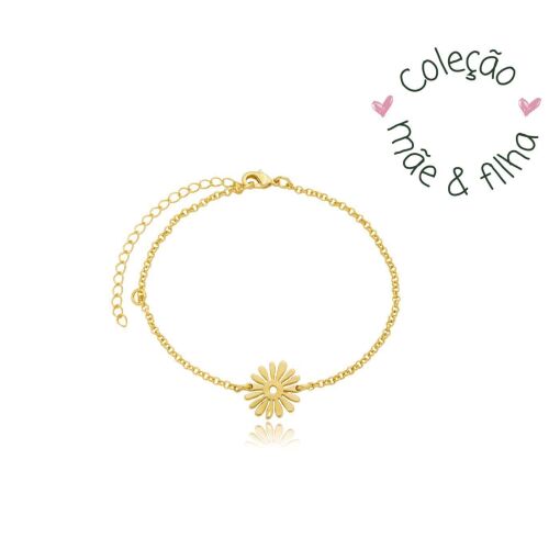 PULSEIRA FLOR MARGARIDA MÃE E FILHA