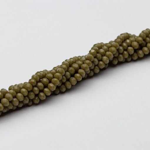 FIO DE CRISTAL VERDE MILITAR 3MM PARA MONTAGEM