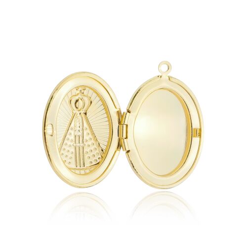RELICÁRIO ESTAMPADO NOSSA SENHORA 26MM *NÃO ACOMPANHA CORRENTE*
