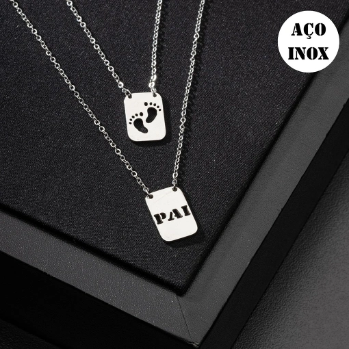 CORRENTE ESCAPULÁRIO AÇO INOX MASCULINO PAI