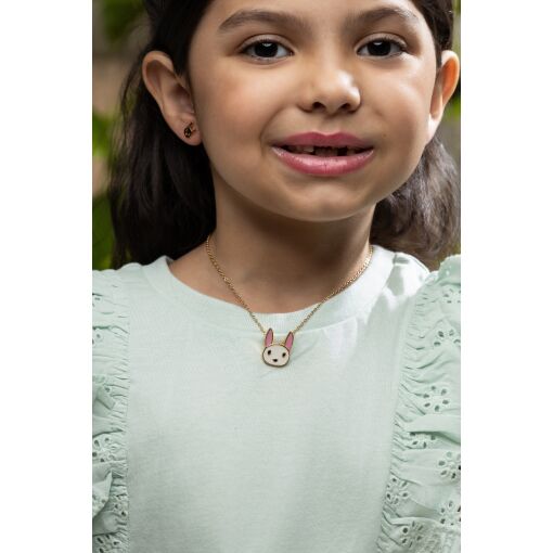 SEMI JOIA INFANTIL - COLAR INFANTIL COELHO RESINADO - PET