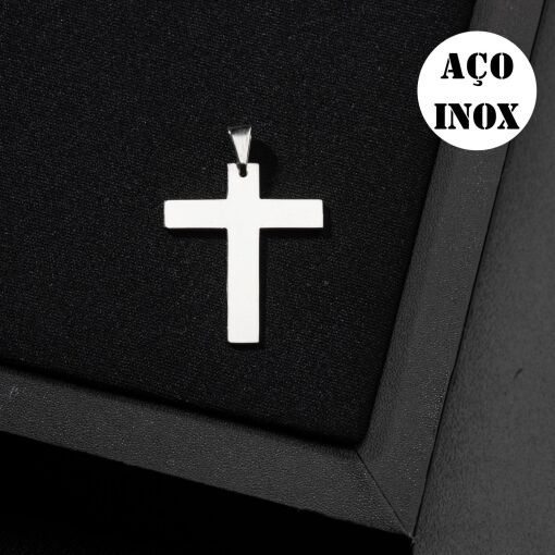 PINGENTE AÇO INOX UNISSEX CRUZ