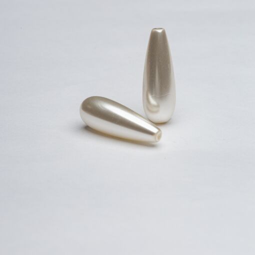 PACOTE COM 2 GOTAS DE PÉROLA LONGA SHELL COM FURO PASSANTE
