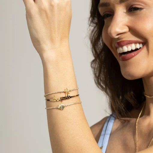 PULSEIRA RIVIERA CONCHA CRAVEJADA P