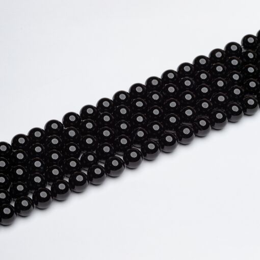 FIO DE PEDRA NATURAL ONIX PRETO LISA 8MM