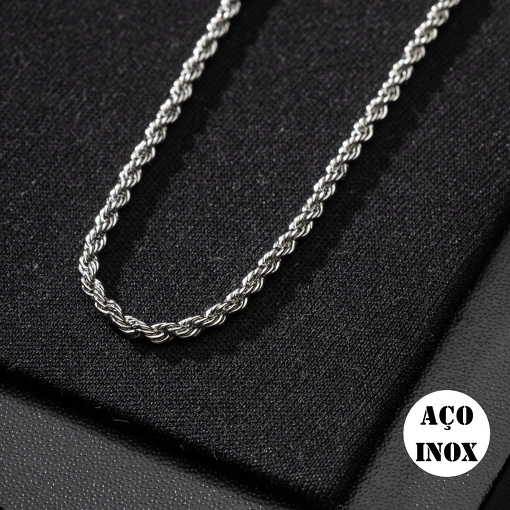 CORRENTE AÇO INOX CORDÃO BAIANO 2MM 50CM