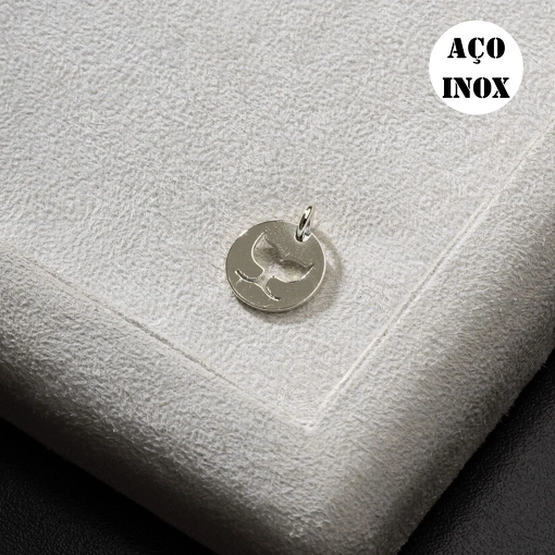 PINGENTE AÇO INOX CAUDA DE BALEIA CHARMEZINHOS