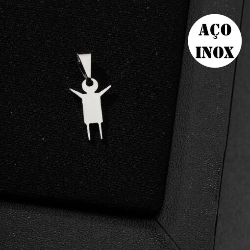 PINGENTE AÇO INOX MENINO CHARMEZINHO