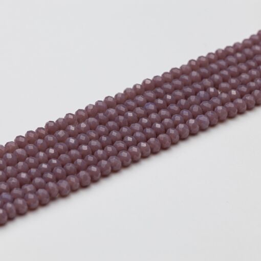 FIO DE CRISTAL ROXO CLARO LEITOSO 3MM PARA MONTAGEM