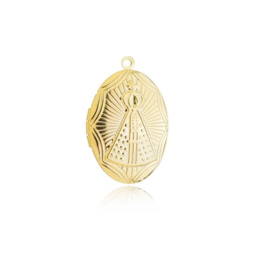 RELICÁRIO ESTAMPADO NOSSA SENHORA 26MM *NÃO ACOMPANHA CORRENTE*