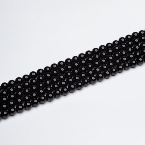 FIO DE PEDRA NATURAL ONIX PRETO LISA 6MM