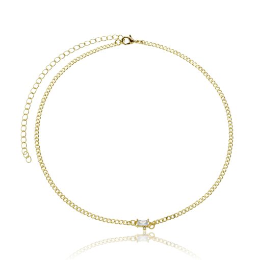 COLAR CHOKER QUADRADO CRISTAL