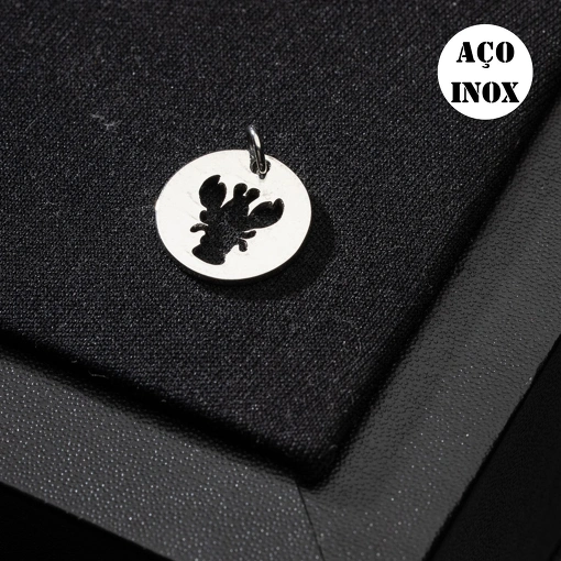 PINGENTE AÇO INOX LAGOSTA CHARMEZINHOS