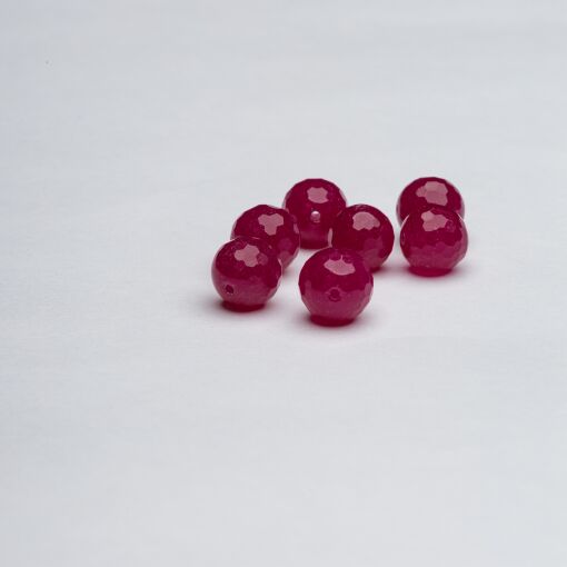 PACOTE COM 7 JADES FACETADA CEREJA 10MM
