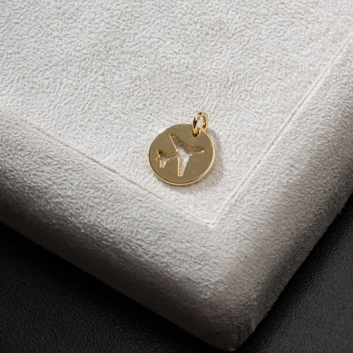 PINGENTE MEDALHA AVIÃO CHARMEZINHO